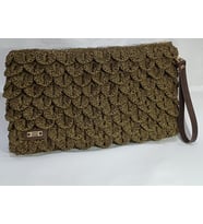 Özel Desenli Örgü Clutch Çanta