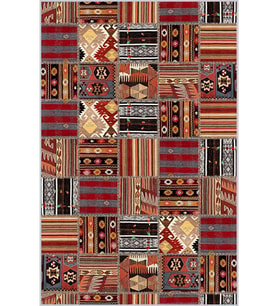 Eliana Home Baskılı, Yıkanabilir Kaymaz Taban Salon Halısı LNA1092 100x150 cm (Kahverengi)