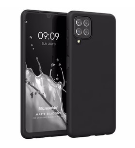 Microsonic Matte Silicone Samsung Galaxy A22 4G Kılıf Siyah
