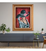 Altın Varaklı Paspartulu Çerçeveli  Tablo n5s521