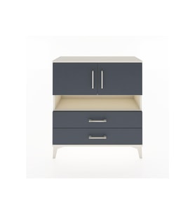 Arges Şifonyer 3 Raflı 2 Çekmeceli 2 Kapaklı 88x30x96 Aytaşı-Antrasit