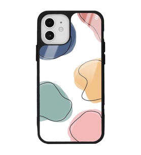 iPhone 12 - 12 Pro Uyumlu Renkli Milky Tasarımlı Glossy Telefon Kılıfı