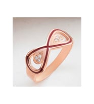 Gümüş Rose Zirkon Taşlı Sonsuzluk Kadın Yüzük CSR2185285