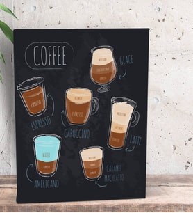 BK Gift Coffe Tasarımlı Dekoratif Mini Kanvas Tablo 15x20cm-20