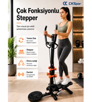CKSpor Çok Fonksiyonlu Stepper Egzersiz Aleti Twister Diskli Dambıllı Direnç Lastikli Kondisyon Alet