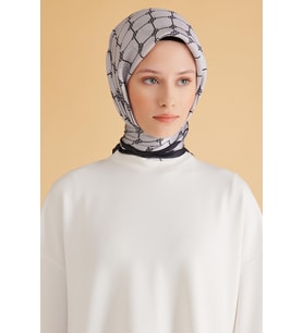 Belli Fresh Pure Eşarp 7-23 Gri Karışık Desen 49994