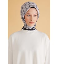 Belli Fresh Pure Eşarp 7-23 Gri Karışık Desen 49994