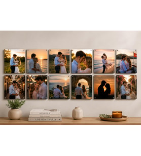 Premium Kişiye Özel 8 Adet Metal Poster Tablo Full Hd Kalite Baskı 15x15 cm