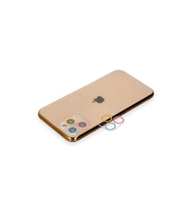 İphone 11 Renkli Kamera Lens Koruma Cam - Pembe-Mi