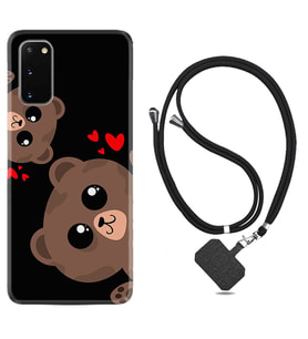 Samsung A02S A03S A10 A12 A13 A21S A22 Kılıf Boyun Askılı Silikon Love Animals 1780