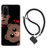 Samsung A02S A03S A10 A12 A13 A21S A22 Kılıf Boyun Askılı Silikon Love Animals 1780