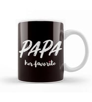 Papa Her Favorite Dad Husband Daughter Daddy Poppa Father Kupa Bardak Porselen
