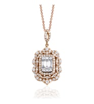 0.95 Karat Baget Pırlanta Kolye