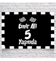 Yarış Temalı Doğum Günü Afişi 35X50 cm