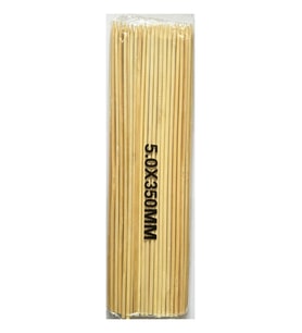 Ahşap Bambu Sivri Uçlu Patates Kızartma Çubuğu Çöp Şiş - Boy:35 Cm./En:5 mm. -100 Adetlik 1 Paket