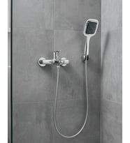 Siyah Duş Seti El Duşu Başlığı Spiral Hortum Dayanıklı Banyo Duş Aksesuarı