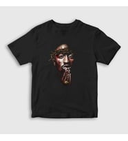 Presmono Unisex Çocuk Siyah Thorns Tupac Shakur T-Shirt 46421tt