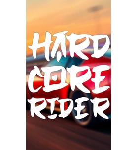 Hardcore Rıder Araba-motosiklet Sticker 15x14cm Beyaz Renk