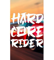 Hardcore Rıder Araba-motosiklet Sticker 15x14cm Beyaz Renk
