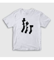 Presmono Unisex Çocuk Beyaz Pieces Chess Satranç T-Shirt 337880tt (Beyaz)