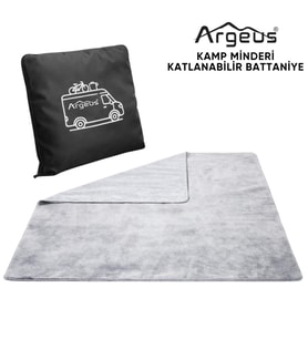 Kamp Minderi & Katlanabilir Polar Kamp Battaniyesi - Argeus - Siyah