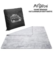 Kamp Minderi & Katlanabilir Polar Kamp Battaniyesi - Argeus - Siyah