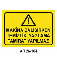 İŞ GÜVENLİĞİ UYARI LEVHASI 1 ADET PVC 21 X 29CM