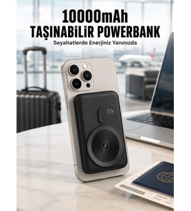 22.5W Hızlı Şarj Destekli Manyetik Powerbank Kompakt Tasarım Yeni Nesil