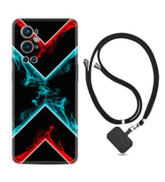 Tecno Spark 9 Pro Kılıf Silikon Boyun Askılı İpli Desenli Silikon Smoke 1728