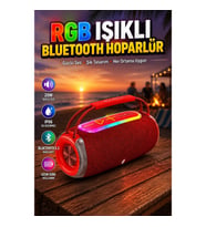 RGB LED Işıklı 20W Bluetooth Hoparlör IPX6 Su Geçirmez Taşınabilir Ses Sistemi