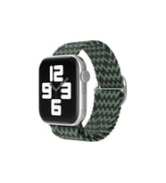 Apple Watch 38mm Star Kordon - Zigzag Yeşil-Siyah