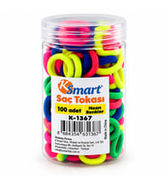 1200 ADET NEON LASTİK SAÇ TOKA (5343)
