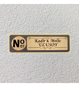 Kişiye Özel MDF Kapı İsimliği 3696