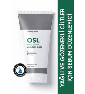 OSL Omega Skin Lab - Yağlı Ve Gözenekli Ciltler İçin Sebum Düzenleyci Jel - Aha/Bha 3 Gel 50ml