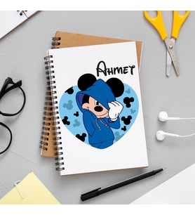 Kalpli Mickey Mause Defteri Kişiye Özel