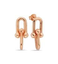 925 Ayar Gümüş Rose Link Küpe - K095001