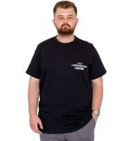 Mode XL Büyük Beden Erkek T-Shirt Bisiklet Yaka Compaes U25021 Lacivert