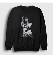 Presmono Unisex Siyah Jim Morrison The Doors Sweatshirt 116021tt