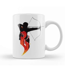 Katniss Everdeen Katniss on Fire Kupa Bardak Porselen