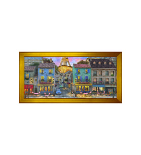 Manzara Temalı Kanvas Tablo 80 x 110 cm Gold Çerçeve