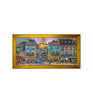 Manzara Temalı Kanvas Tablo 80 x 110 cm Gold Çerçeve