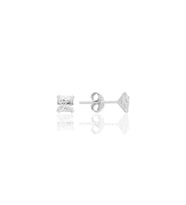 Gümüş zirkon taşlı, kare (Prenses) kesim 4 mm tektaş küpe SGTL12742RODAJ