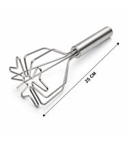 KALP ŞEKİL ÇAP: 9CM KROM SAPLI=12CM METAL PATATES EZİCİ TOPLAM UZUNLUK: 26CM (5343)