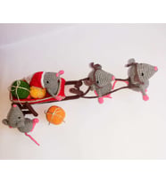 Mutlu Noel Fareleri Amigurumi Organik Oyuncak
