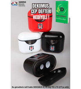 "DEKOMUS CEP DEFTERİ HEDİYELİ" LİSANSLI BEŞİKTAŞ "TEKLİ" ÇİFT BIÇAKLI PODS/KULAKLIK TASARIMLI KALEMTRAŞ (Turkuaz)