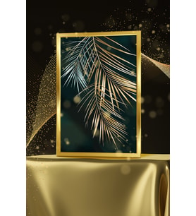 Çerçeveli  Tablo Modern Sanatsal Çerçeveler Tablo Dekorasyon  Ev Dekoru Tekli Çerçeve ÖZC-423 (Gold)