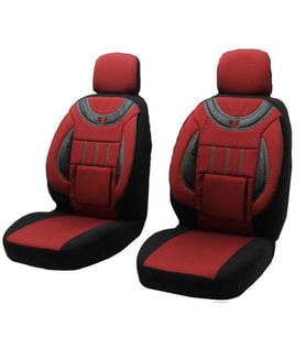 Fiat Fiorino Uyumlu 1+1 Panelvan Koltuk Kılıfı - KIRMIZI - SİYAH