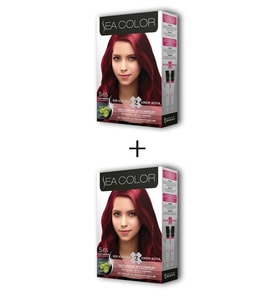 2X2 Tüp Krem Saç Boyası Seti Çilek Kırmızısı No:5.65