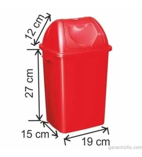 Garanti Metal 7403 Plastik Çatı Kapaklı Çöp Kovası (8,4 Litre)