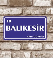 Dekoratif Metal Plaka Balıkesir 10Retro Poster (29x15)